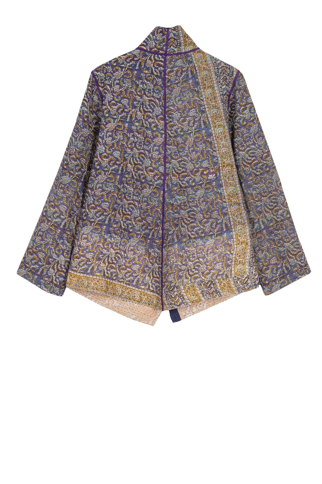 VINTAGE COTTON KANTHA WING COLLAR JKT - cv2013-0043m -