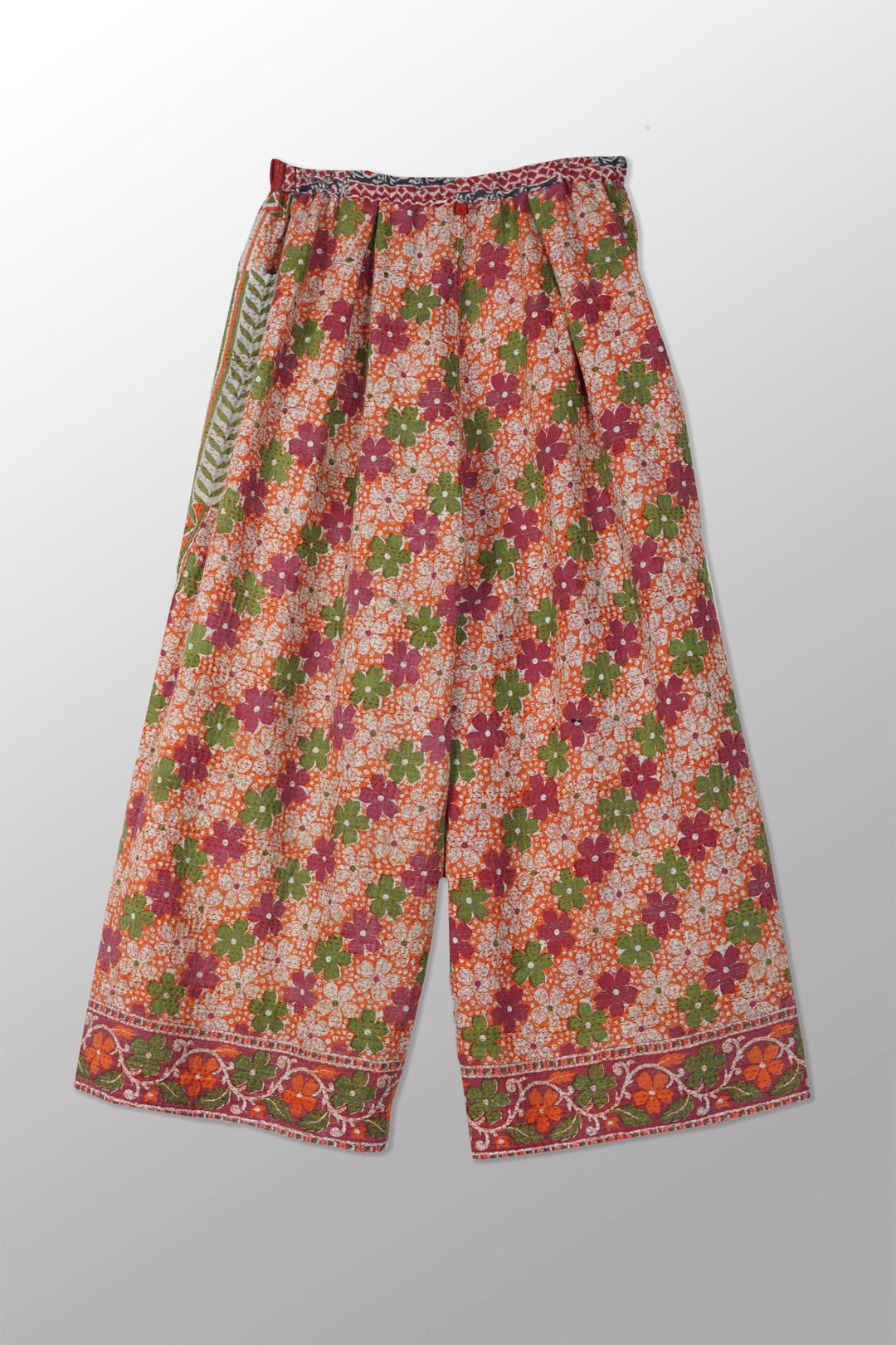 VINTAGE COTTON KANTHA NEW BAROON PANTS - cv2657-0001s -