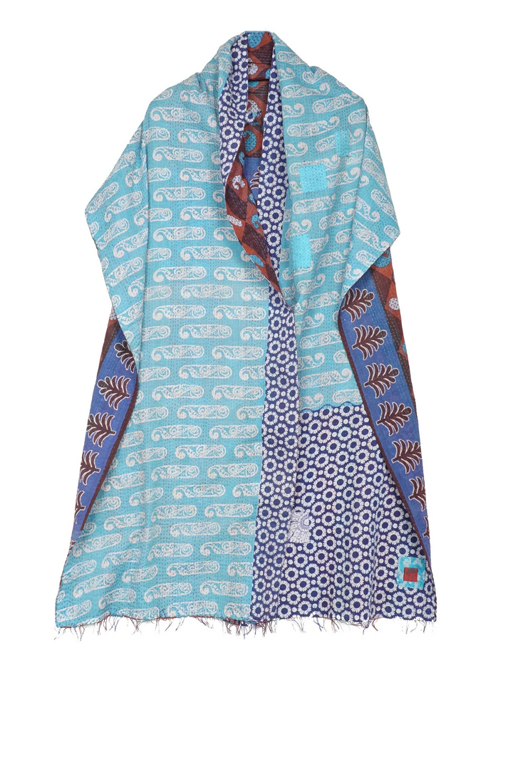 VINTAGE COTTON KANTHA SCARF STANDARD - cv2801-0057a -