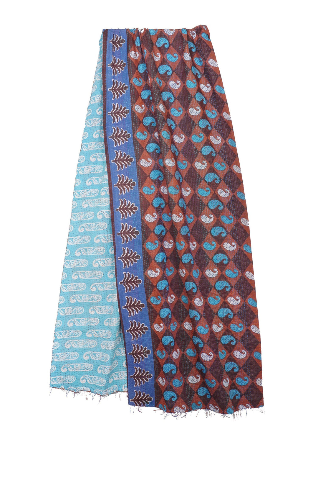 VINTAGE COTTON KANTHA SCARF STANDARD - cv2801-0057a -