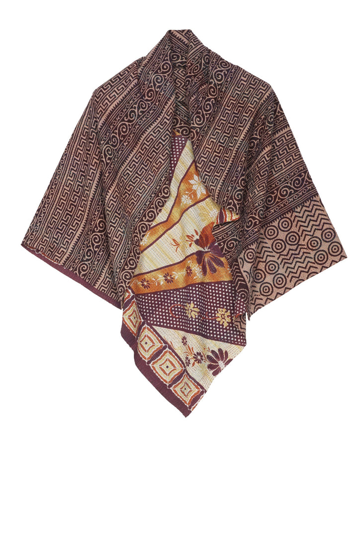 VINTAGE COTTON KANTHA SQUARE SCARF STANDARD - cv2809-0004a -