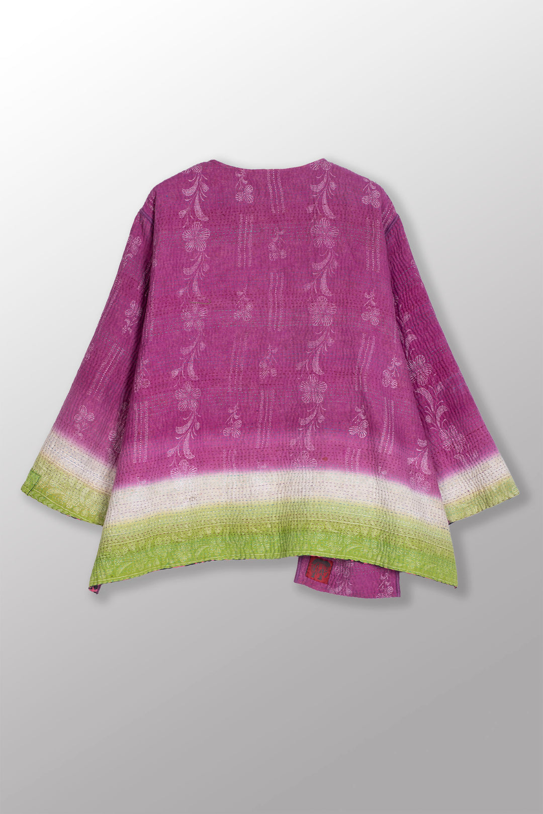 VINTAGE COTTON KANTHA A-LINE SHORT JKT - cv4019-0013a -