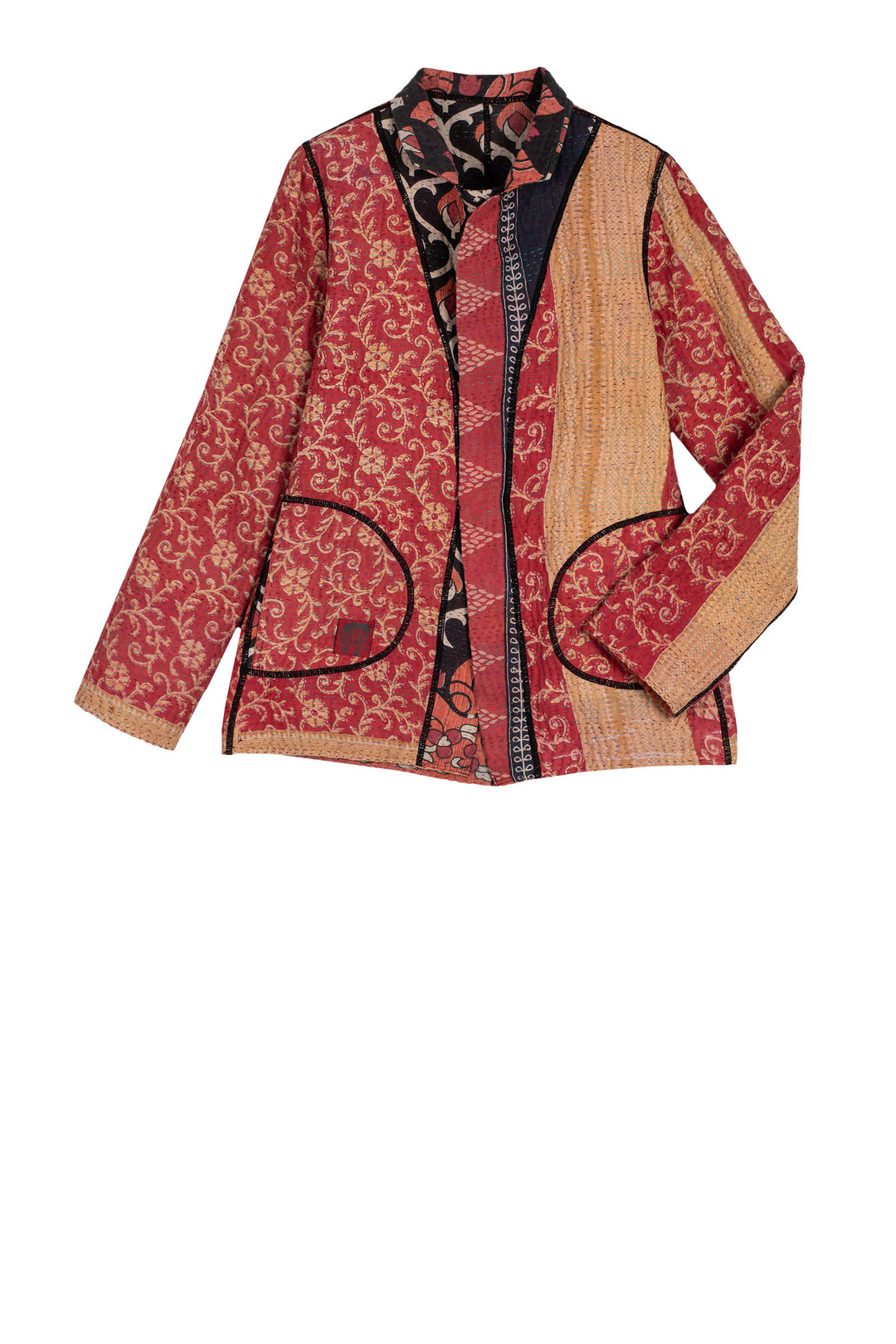 VINTAGE COTTON KANTHA SIMPLE JKT - cv4022-0086m -