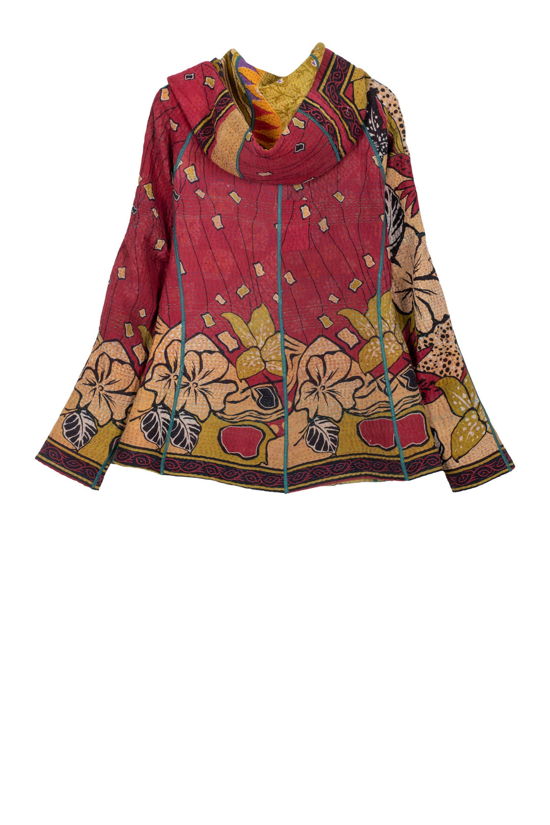 VINTAGE COTTON KANTHA HOODIE JKT - cv4036-0014s -