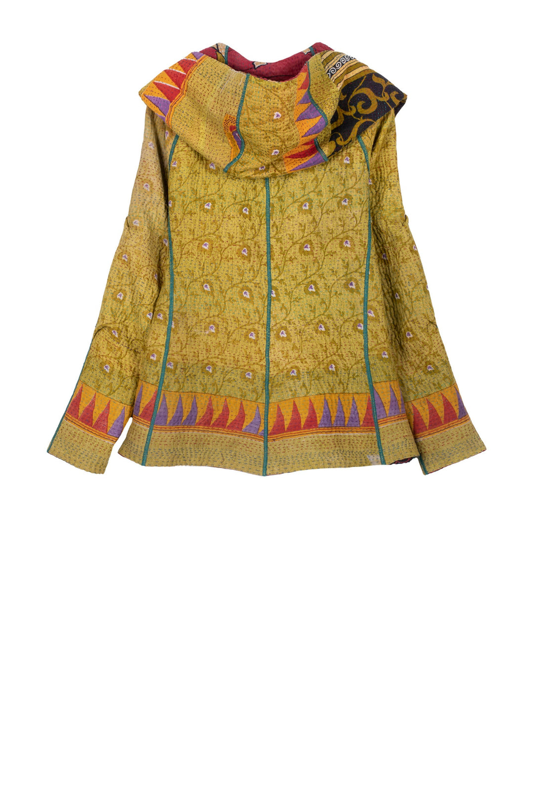 VINTAGE COTTON KANTHA HOODIE JKT - cv4036-0014s -