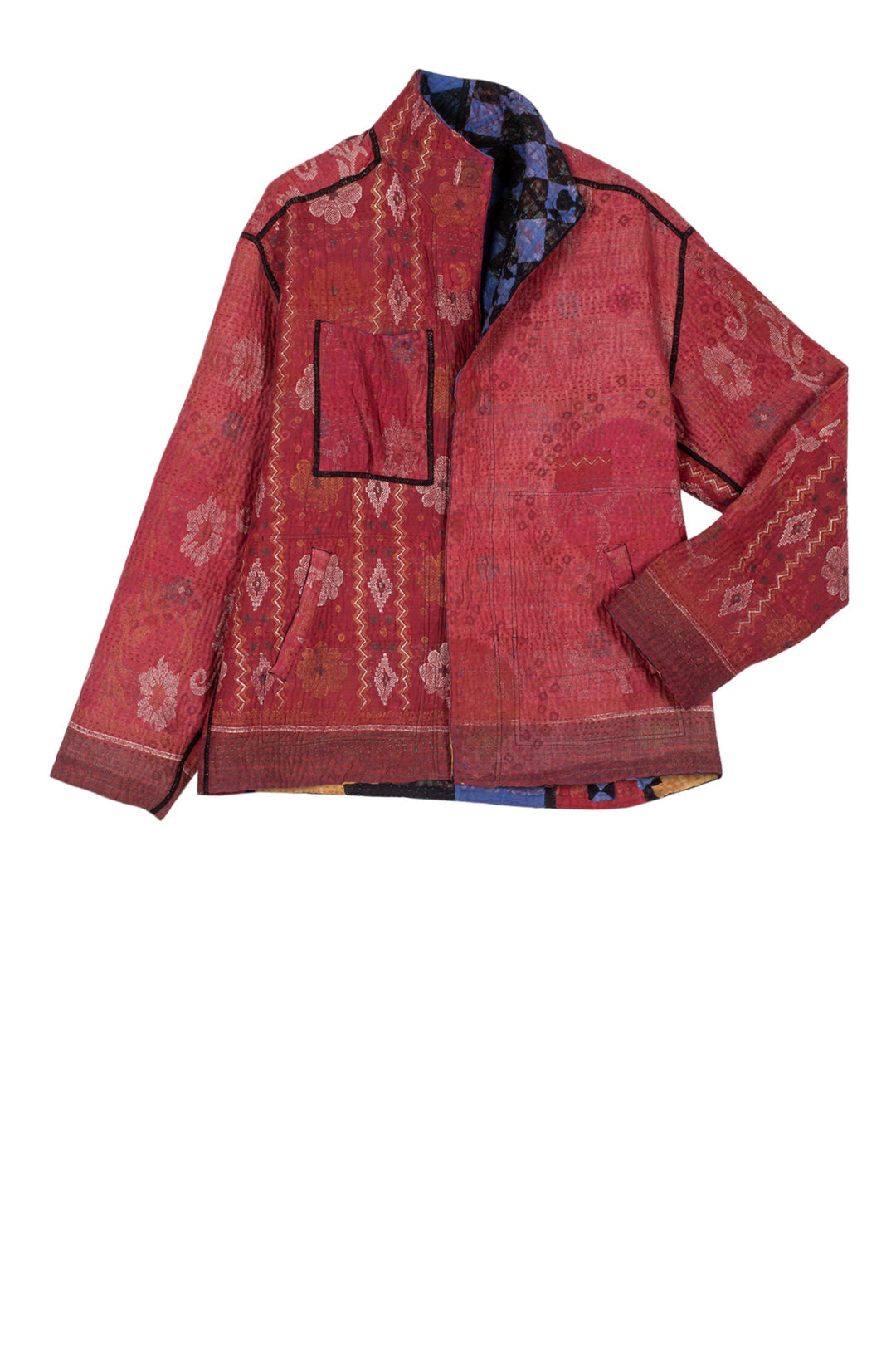 VINTAGE COTTON KANTHA MEN'S BLOUSON - cv4040-5001s -