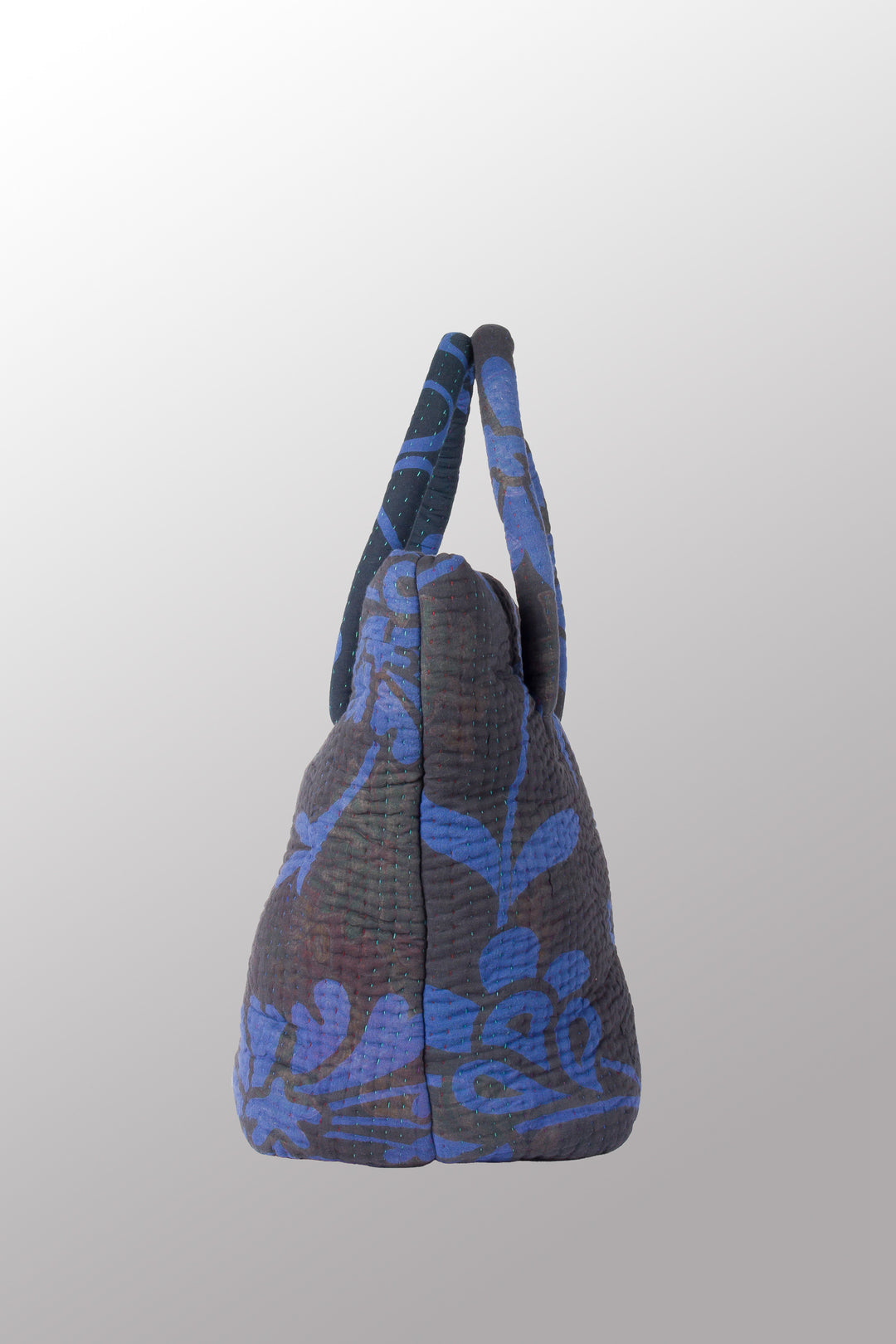 Quilted Overdye Cotton Kantha Bucket Tote