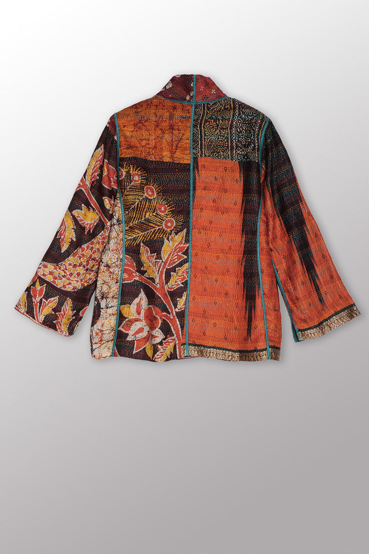 VINTAGE SILK KANTHA SHORT JKT - sv2007-0070m -