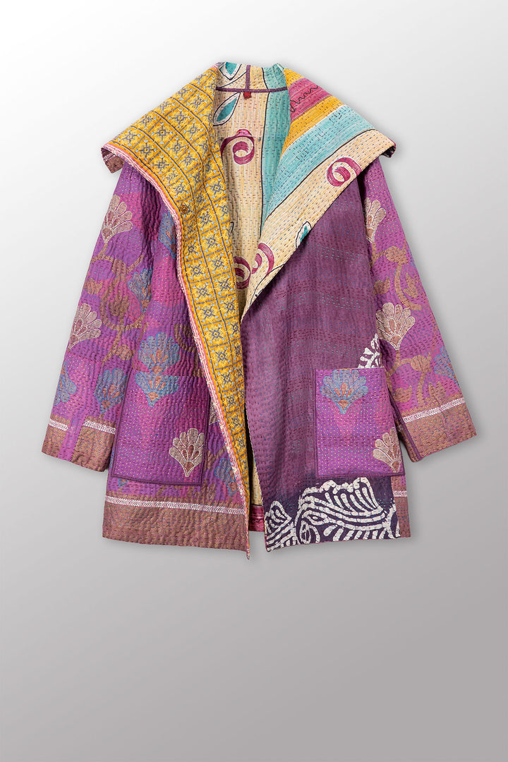 VINTAGE COTTON KANTHA POCKET JKT - cv4002-0225a -
