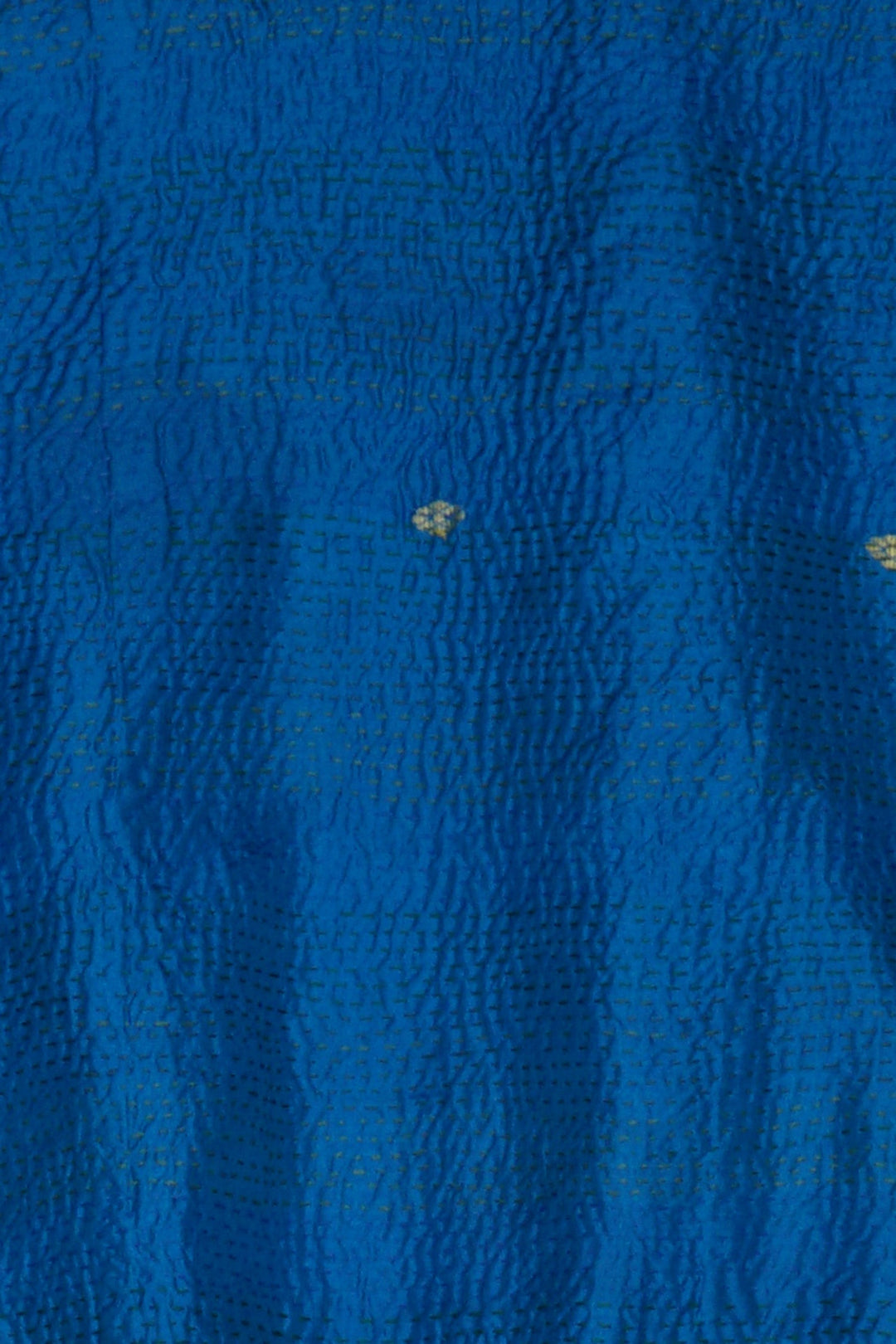 COTTON SILK SW PATCH KANTHA MINI PONCHO - ws2060-tuq -
