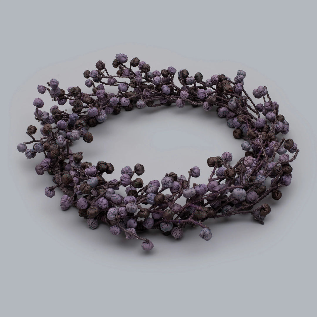 Lavender Kantha Metallic  Wreath
