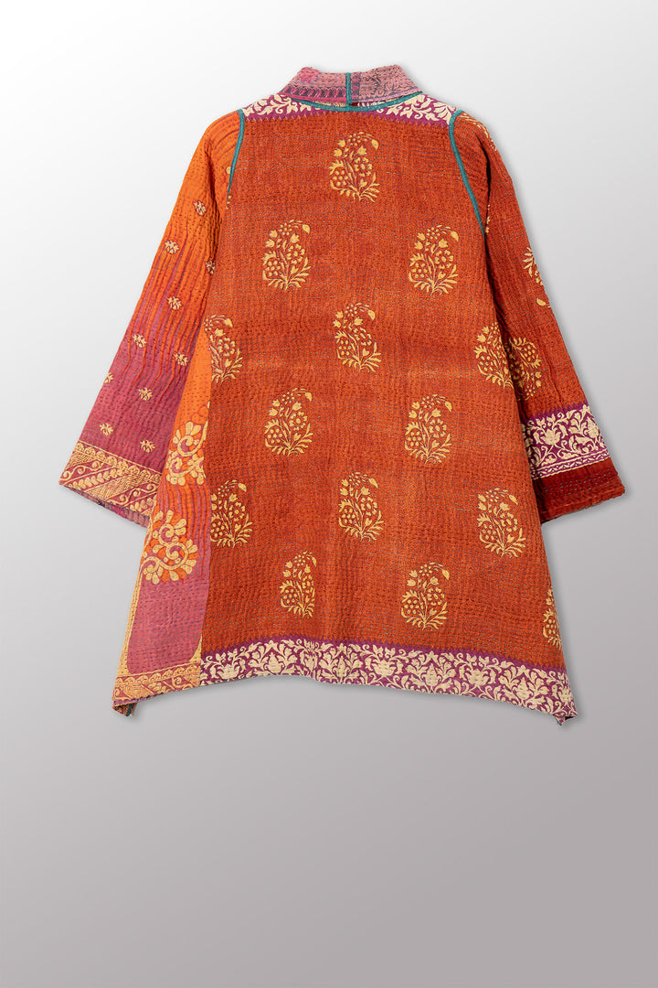 VINTAGE COTTON KANTHA A-LINE JKT - cv4003-0456a -