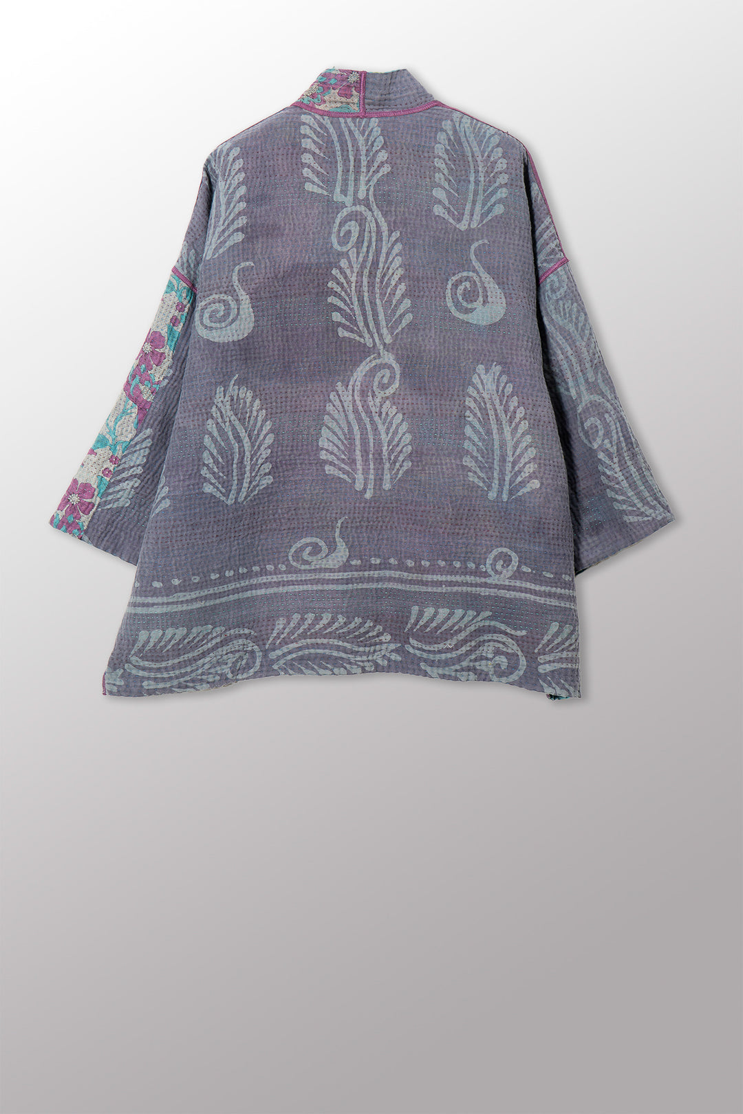 VINTAGE COTTON KANTHA MINI KIMONO JKT - cv4055-0056a -