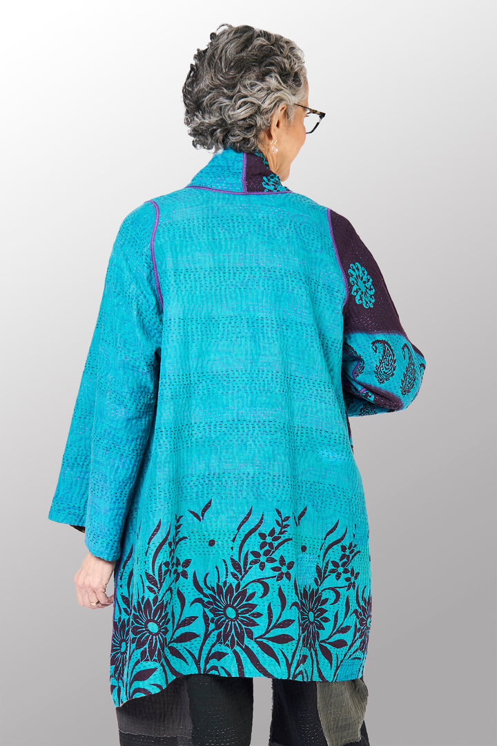 COTTON OVERDYE KANTHA A-LINE JKT - ov4003-ctuq001a -