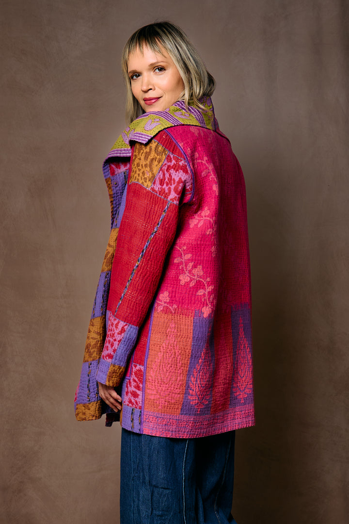 COTTON OVERDYE KANTHA POCKET JKT - ov4002-cpik001a -