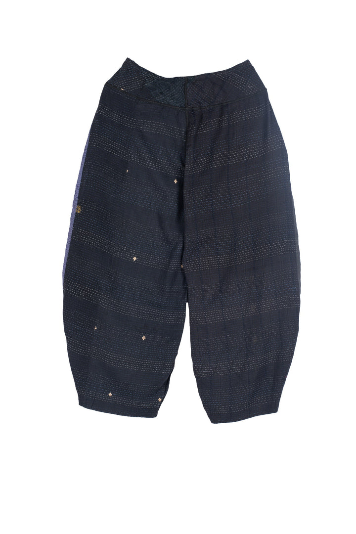 JAIPUR PATCH KANTHA HAREM PANTS - jp2605-blk -
