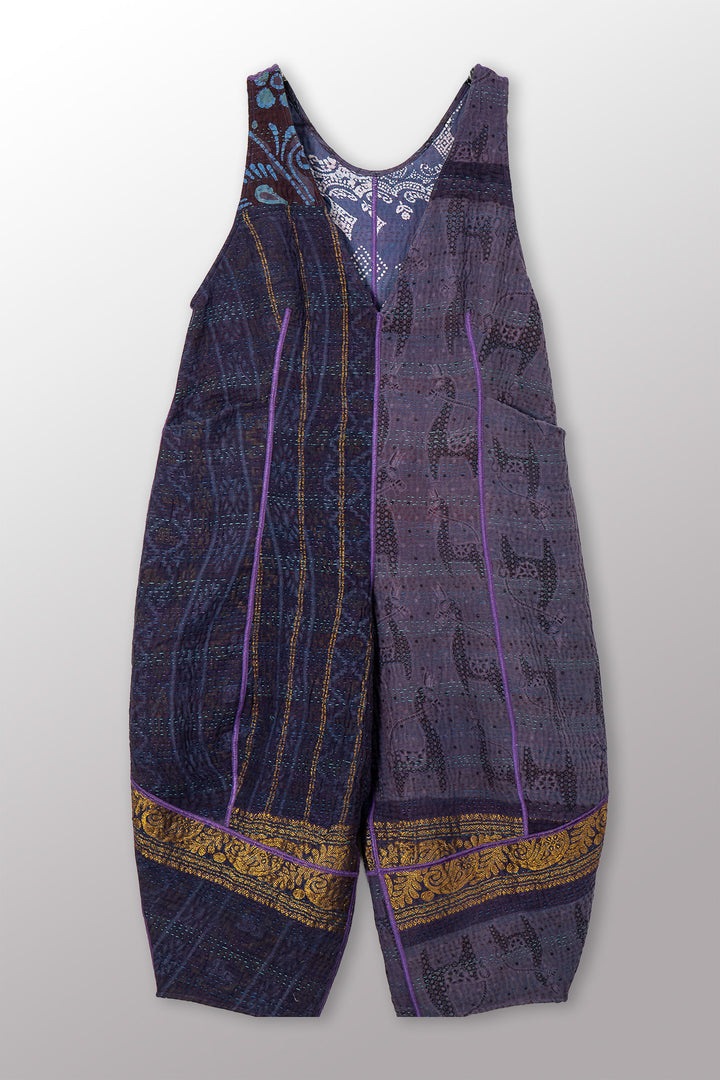 VINTAGE COTTON KANTHA V-NECK JUMPER - cv4622-0001s -