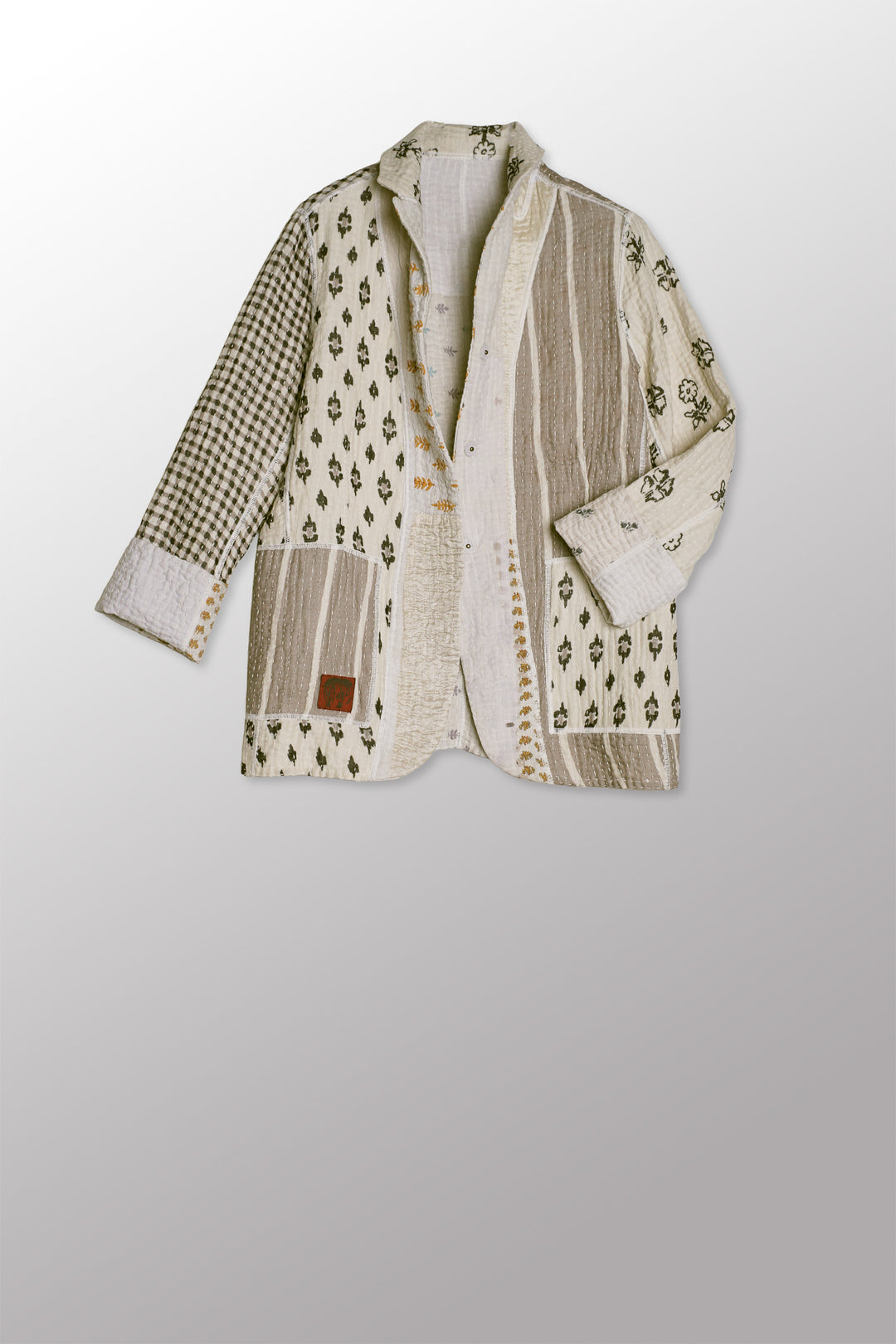 BBB PATCH KANTHA BASIC JACKET - bl-bbb4052-ivy -