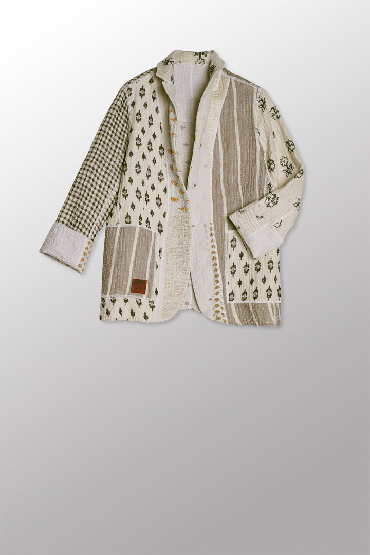 BBB PATCH KANTHA BASIC JACKET - bl-bbb4052-ivy -