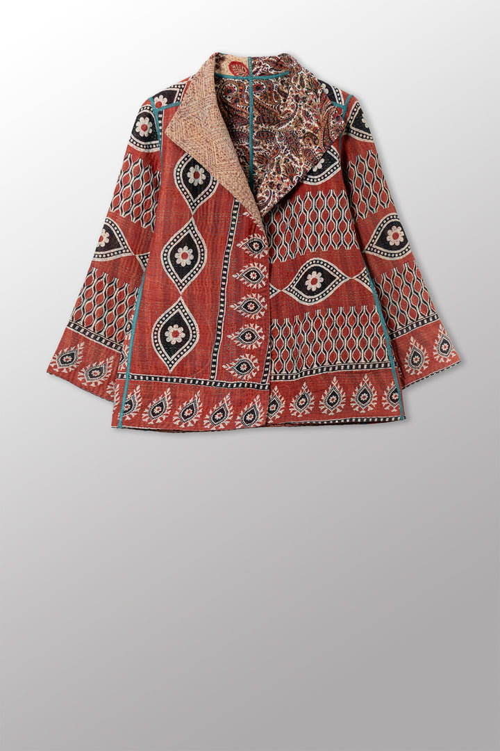 VINTAGE COTTON KANTHA SHORT JKT - cv4007-0357s -