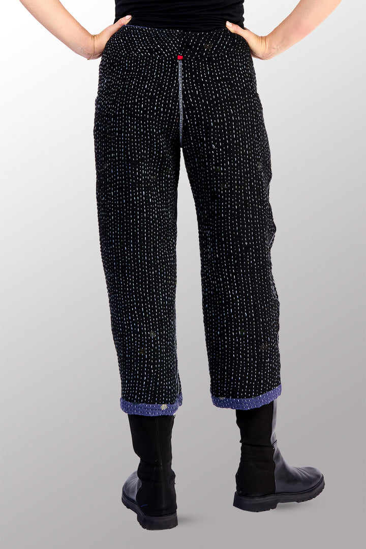 BBK SOLID KANTHA NEW LANTERN PANTS - bl-bbs4651-nvy -