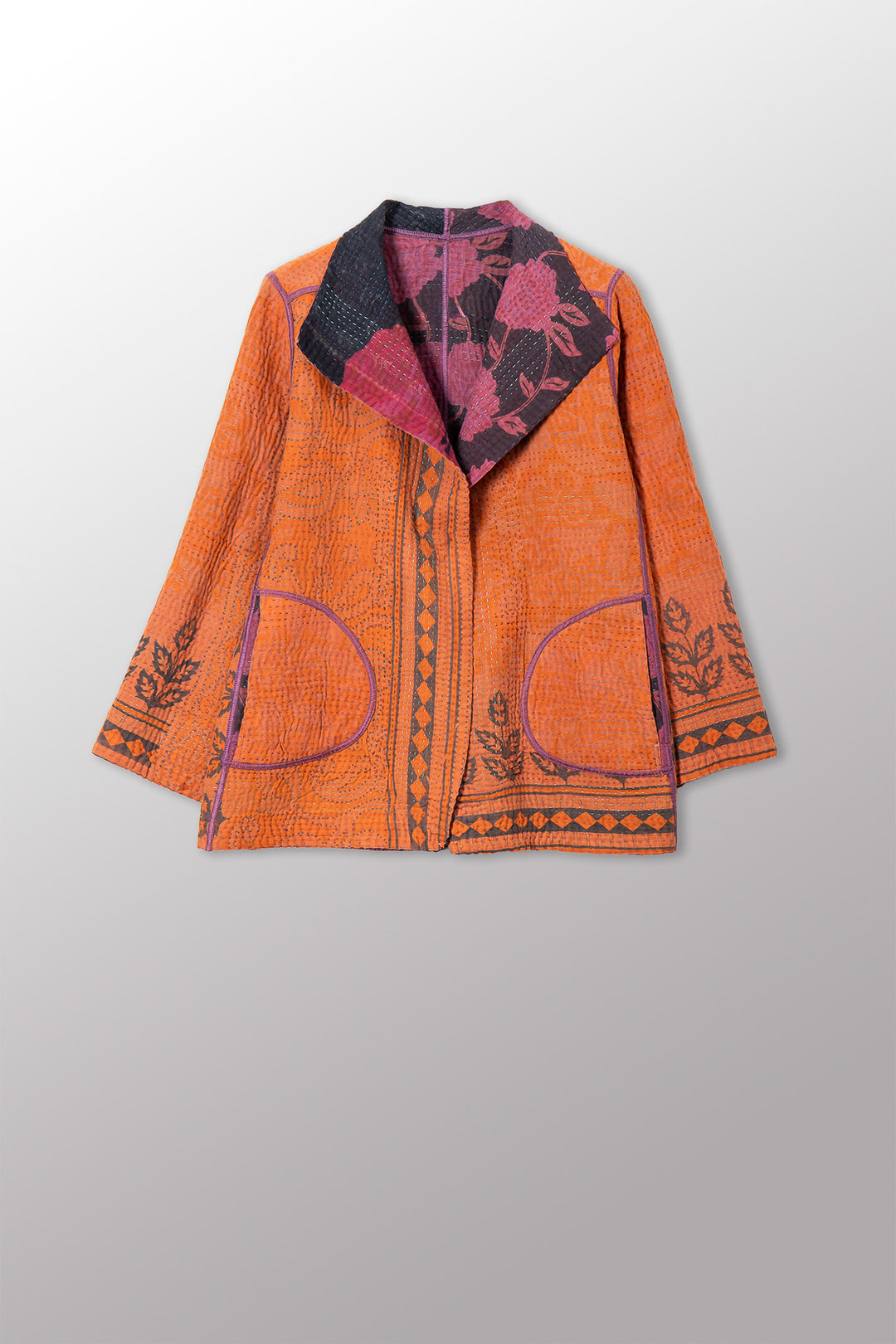 COTTON OVERDYE KANTHA SHORT JKT - ov4007-cfus036s -