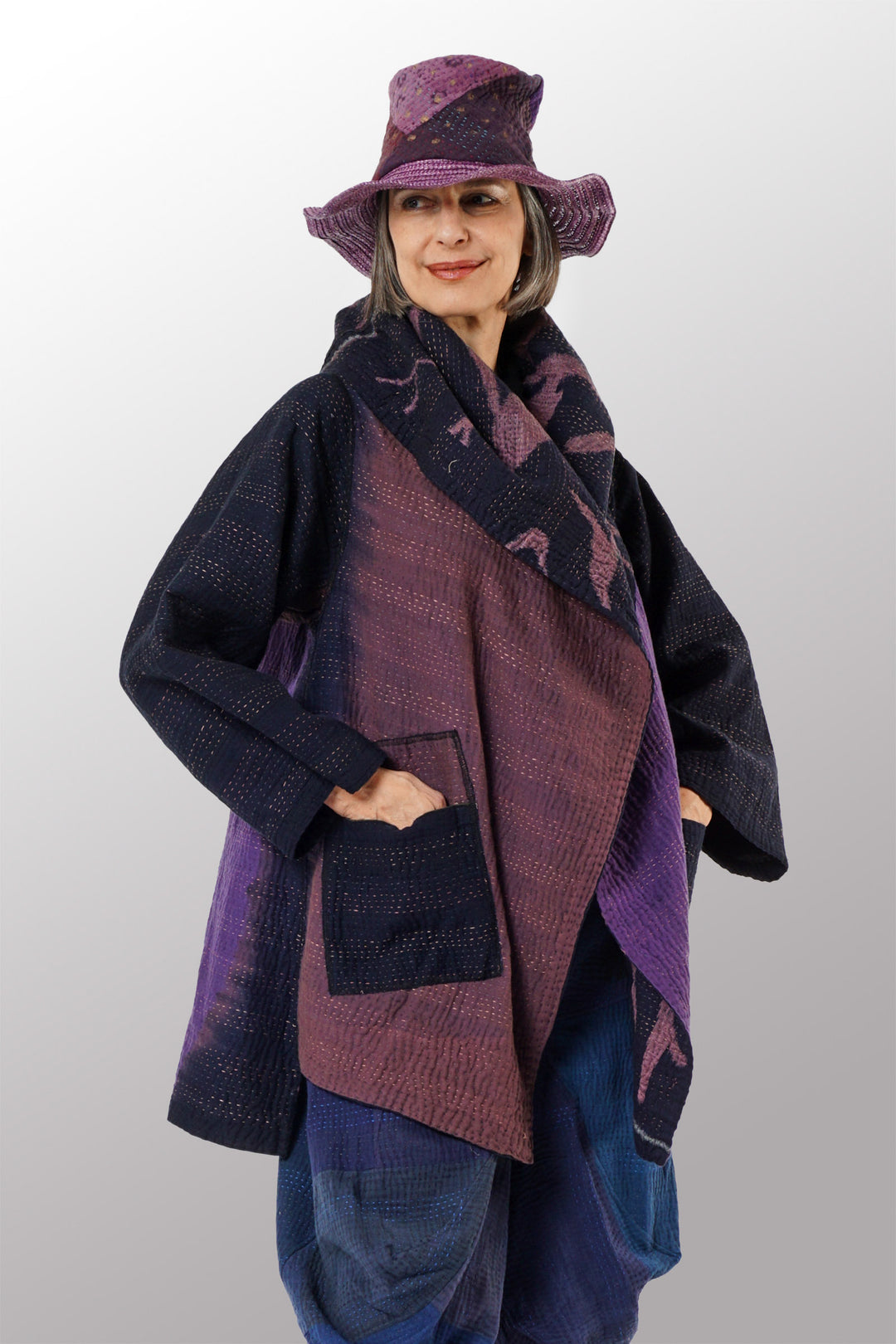 KANTHA PETIT VAGUE VIOLET BY KYOKO MURAYAMA - kym-24-003 -
