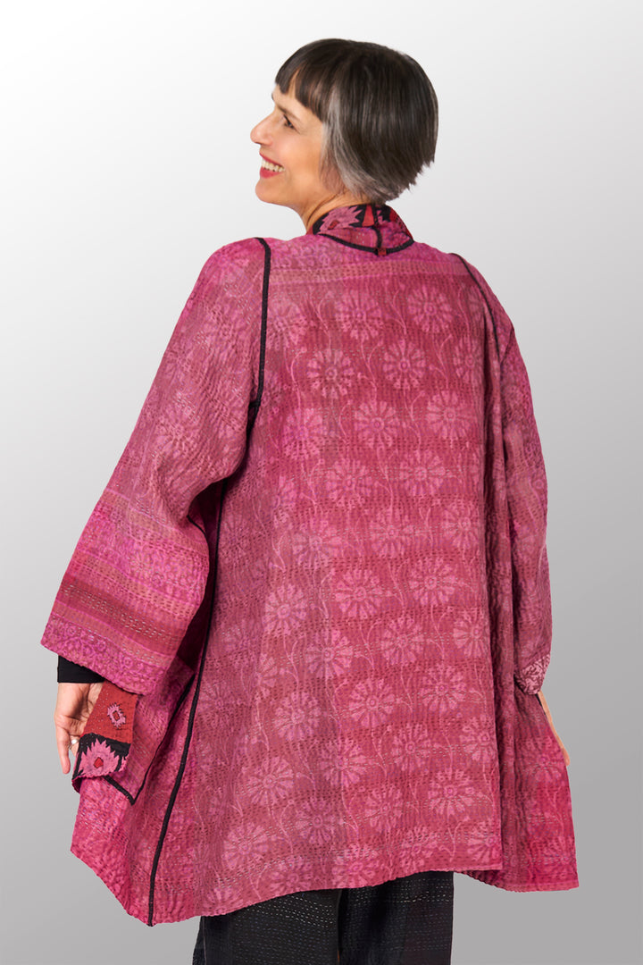 COTTON OVERDYE KANTHA A-LINE JKT - ov4003-cfus038a -