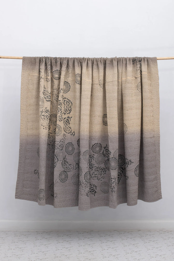 Ombre With Fray Patch Handmade Vintage Quilts -Yellowstone