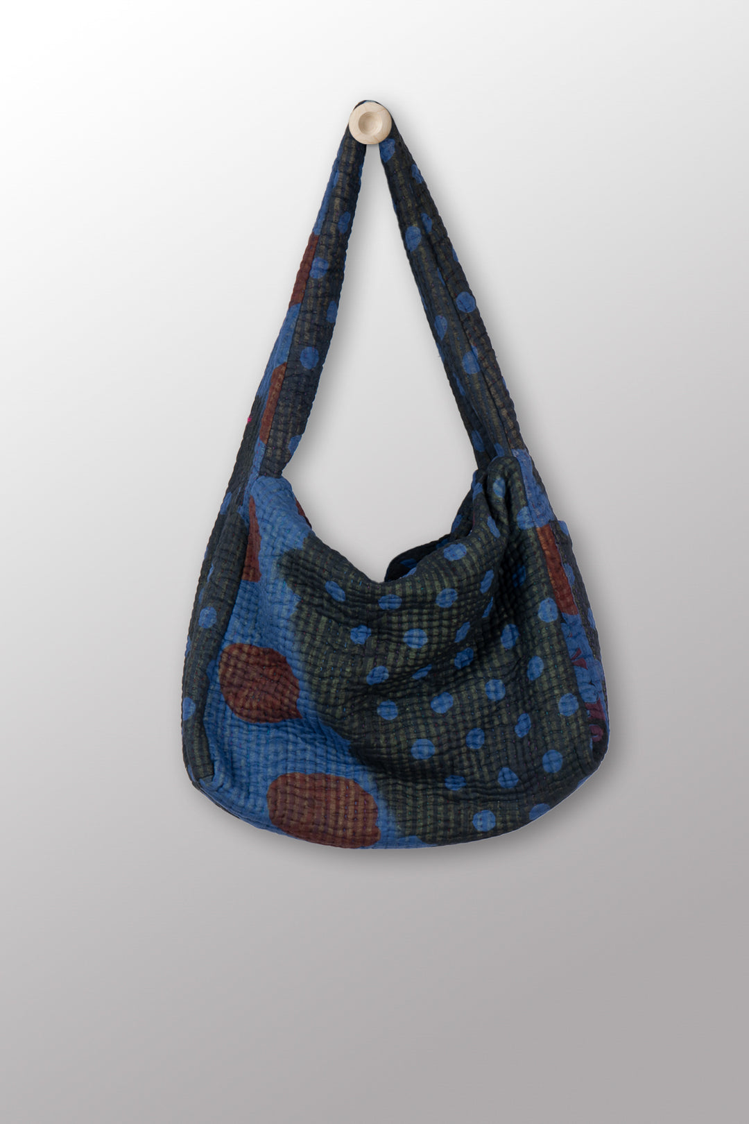 Quilted Overdye Cotton Kantha Oversized Hobo Bag