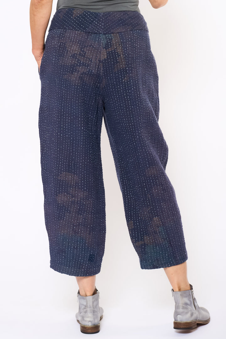 BBK SOLID KANTHA NEW LANTERN PANTS - bl-bbs4651-nvy -