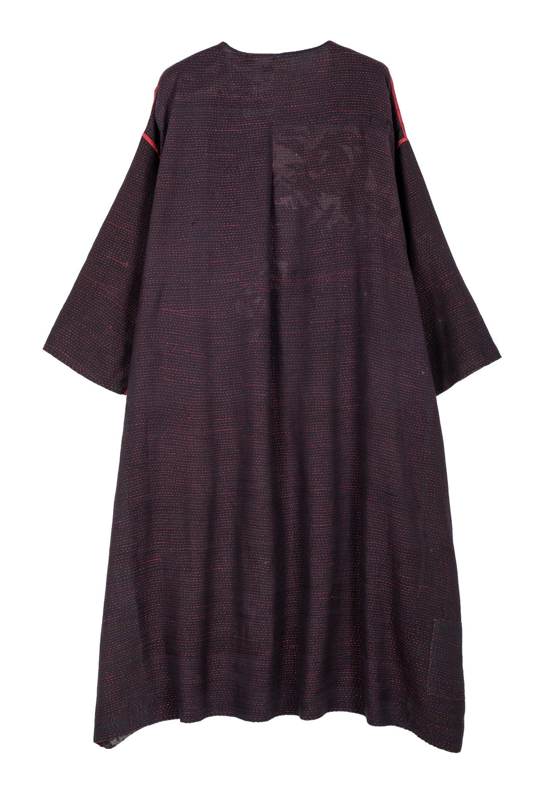 MONOTONE TWILIGHT PRINT KANTHA LONG DUSTER - tp2328-red -
