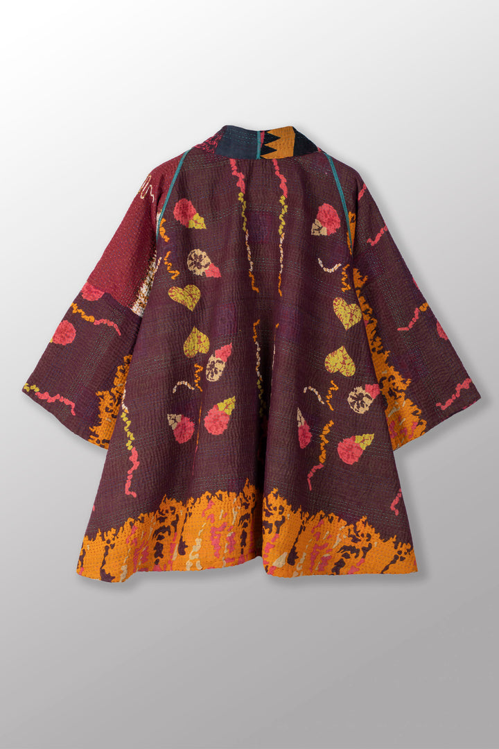 VINTAGE COTTON KANTHA KIMONO JACKET - cv4004-0206a -