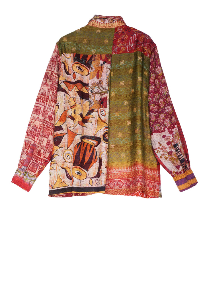 VINTAGE SILK KANTHA UNI SHIRT - sv2557-0001m -