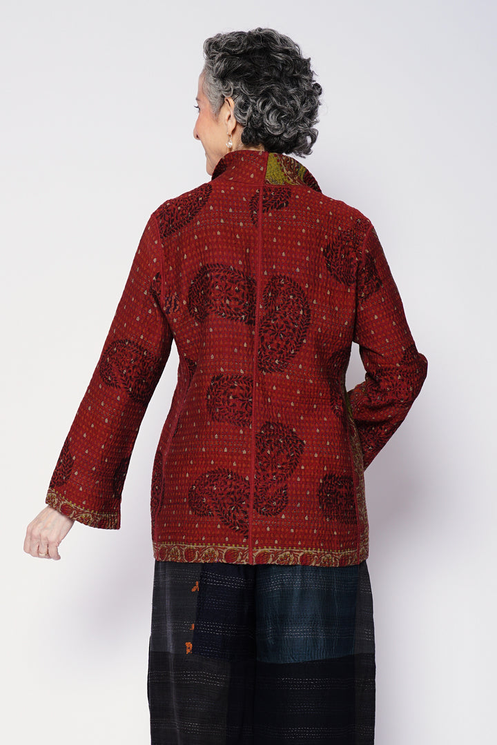 VINTAGE COTTON KANTHA SHORT JKT - cv4007-0333l -