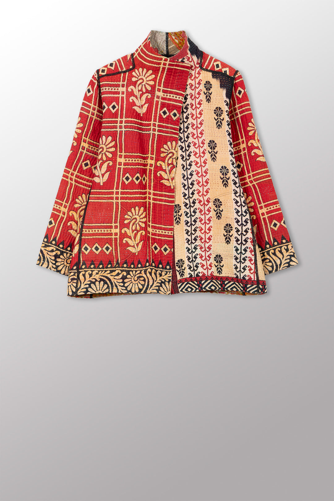 VINTAGE COTTON KANTHA SHORT JKT - cv4007-0353m -