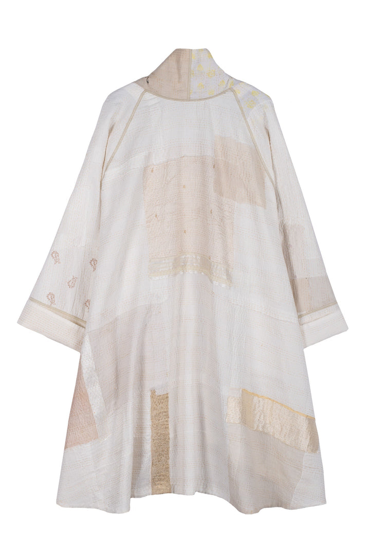 FRAYED PATCH KANTHA KIMONO LONG JKT - fi2005-ivy -