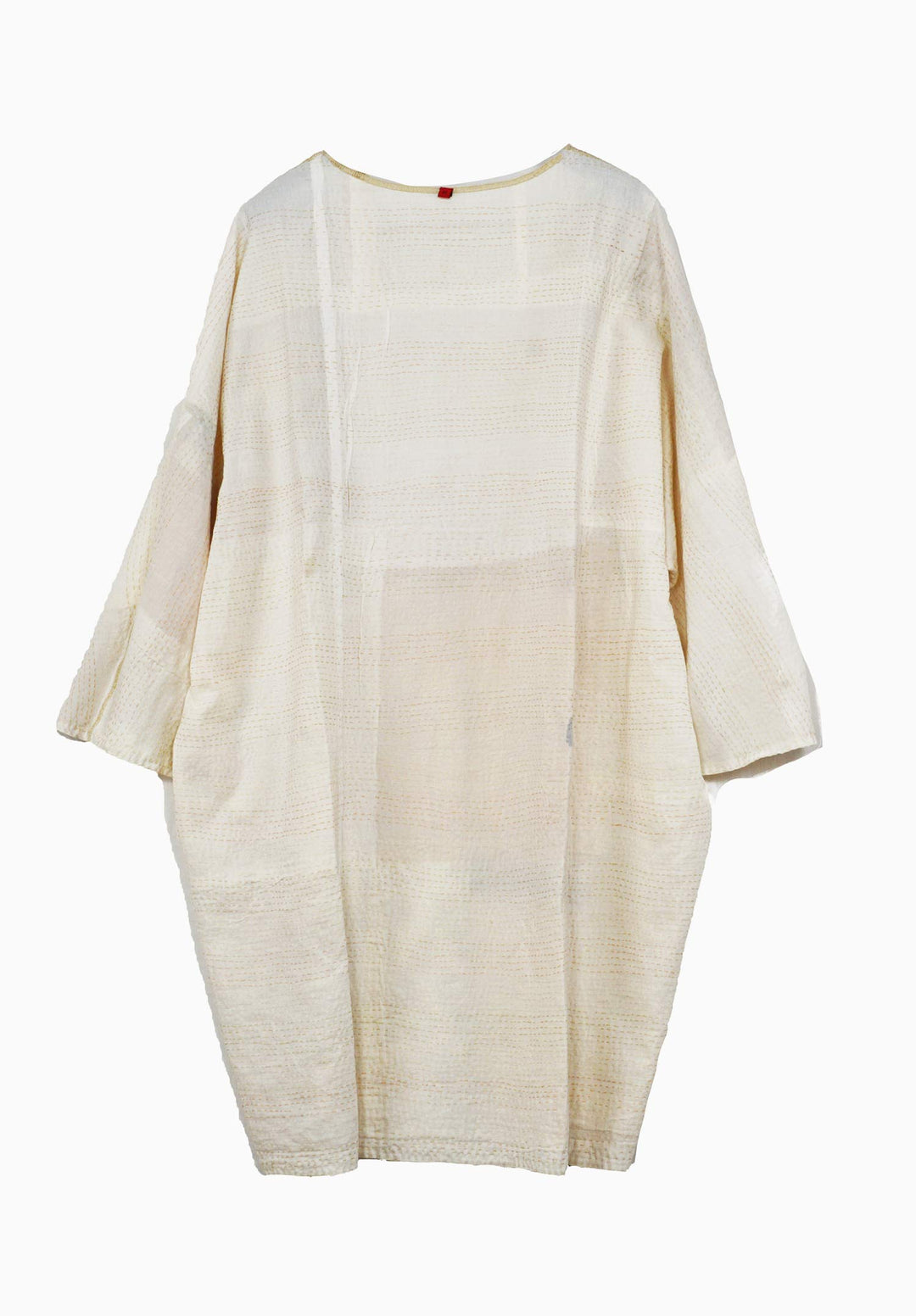 FRAYED PATCH KANTHA DOLMAN SLV. DRESS - fi2410-ivy -