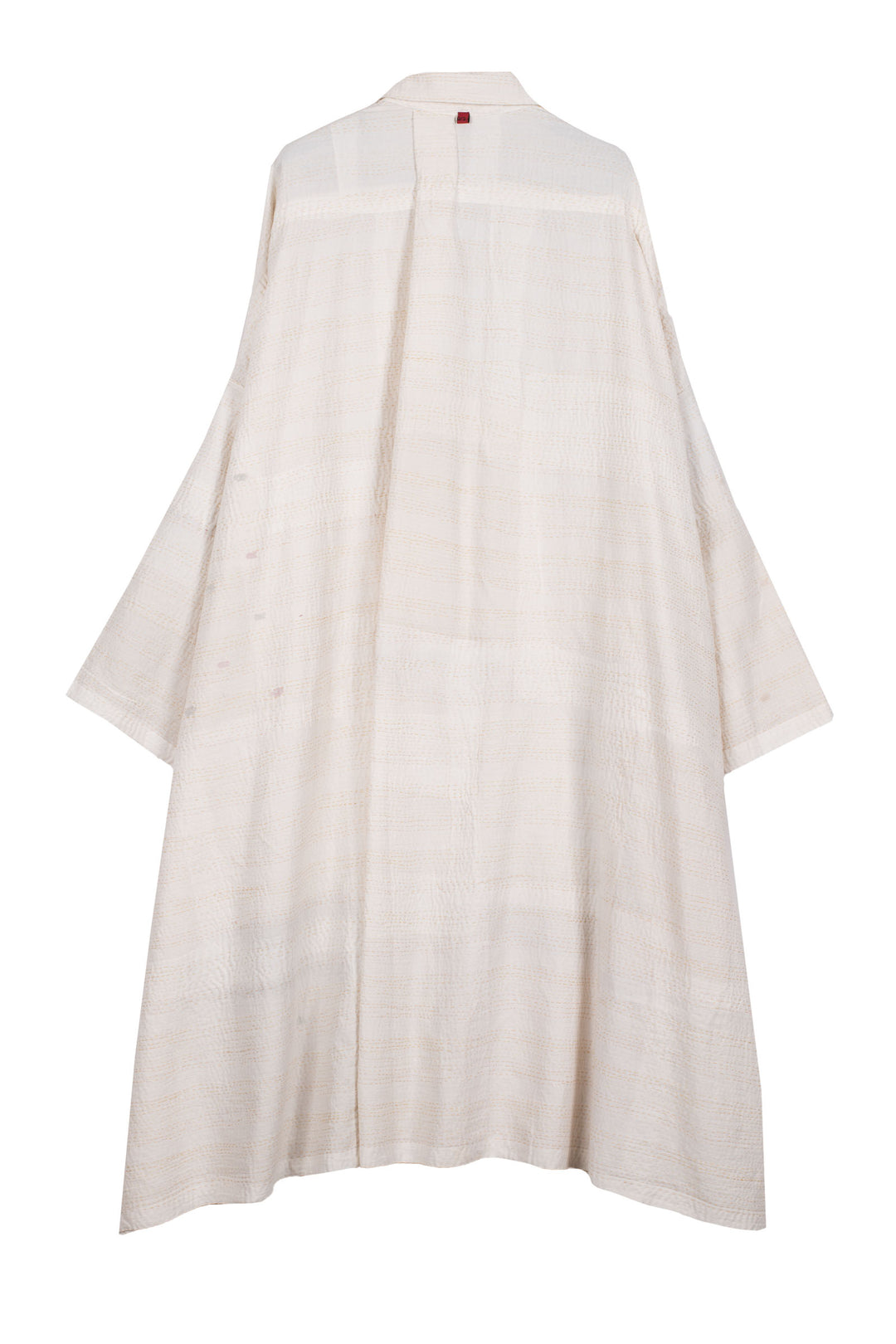 FRAYED PATCH KANTHA OVERSIZE DRESS - fi2432-ivy -