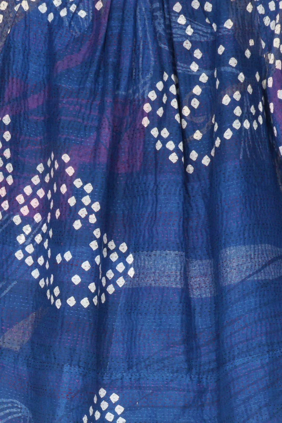 FRESH PRINT KANTHA PUFF SLV. SHIRTS - fp2550-blu -