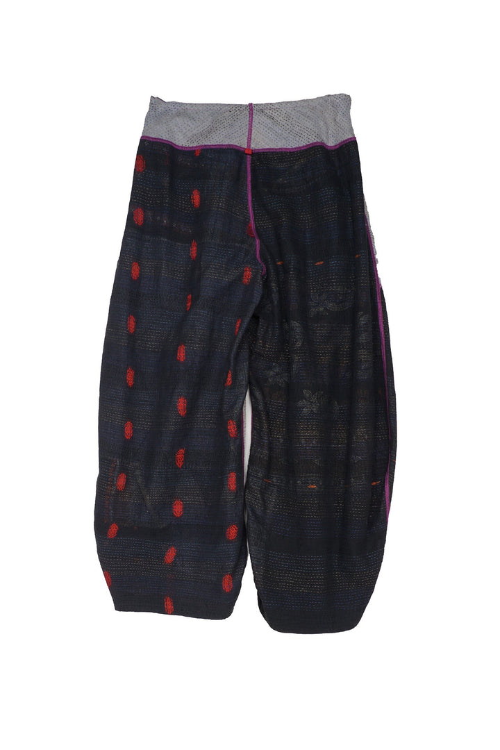 HAND PAINTED RALLI KANTHA HAREM PANTS - gp2605-gry -