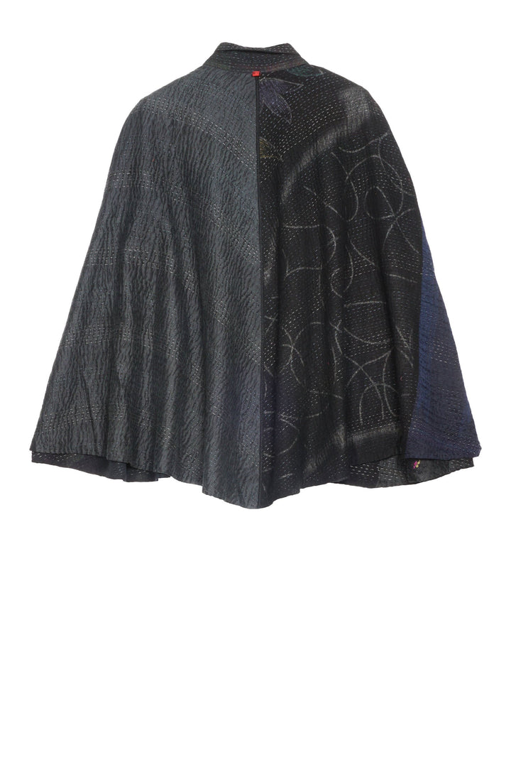 JAIPUR PATCH KANTHA MANTLE - jp4069-blk -