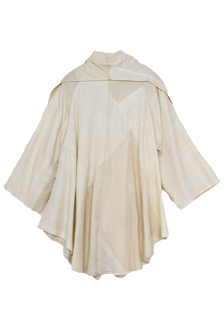 JAIPUR WHITE KANTHA CIRCULAR LONG JKT - jw2009-ivy -
