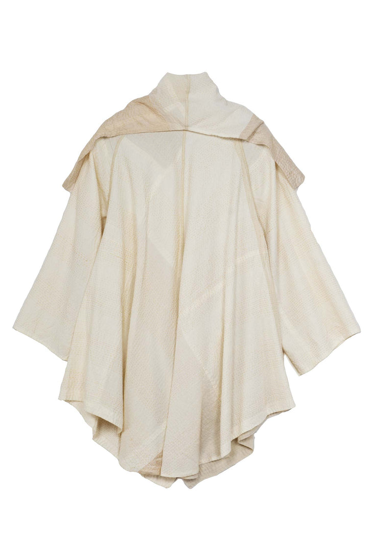 JAIPUR WHITE KANTHA CIRCULAR LONG JKT - jw2009-ivy -