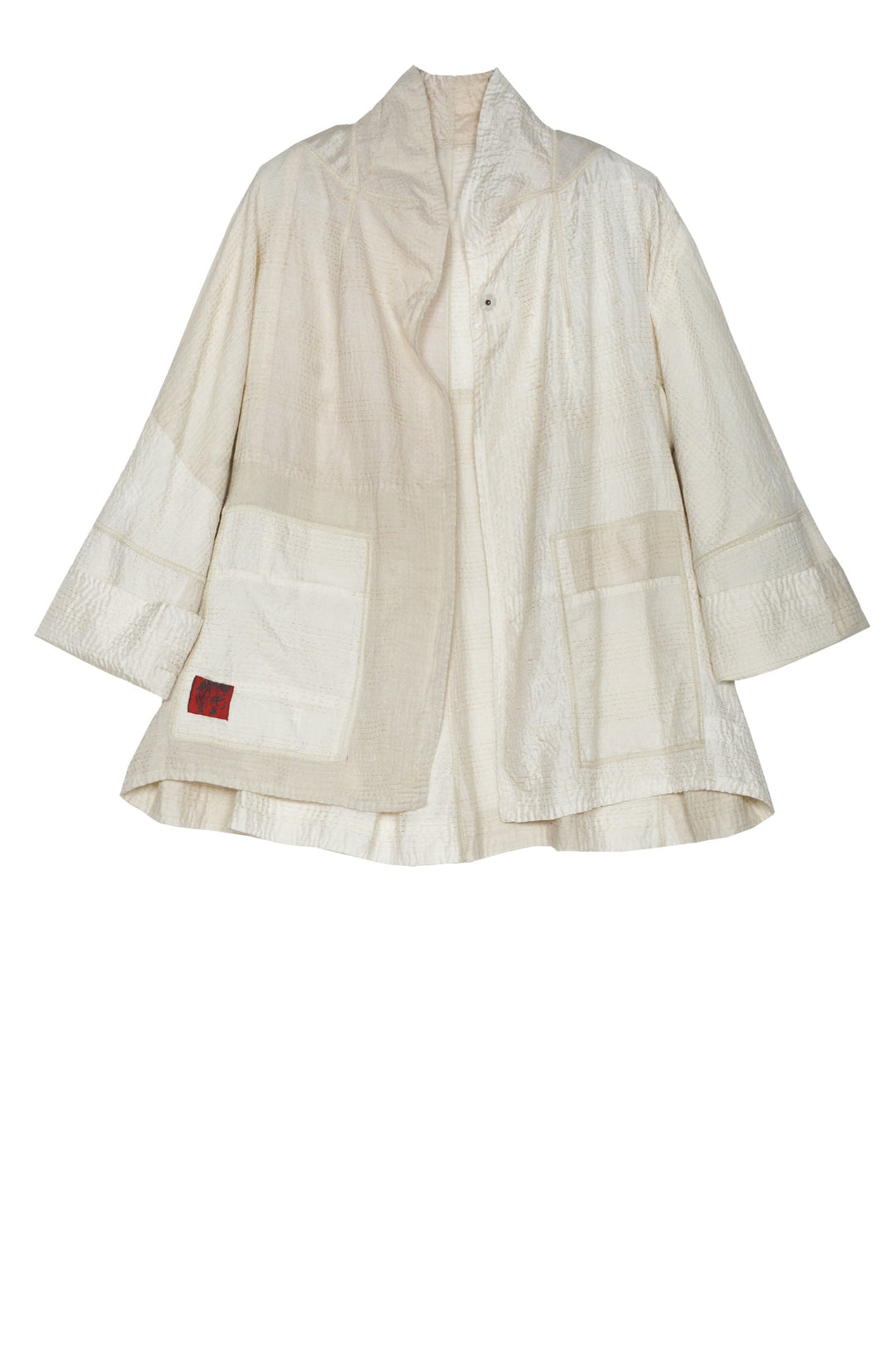 JAIPUR WHITE KANTHA FLARE SHORT JKT - jw2011-ivy -