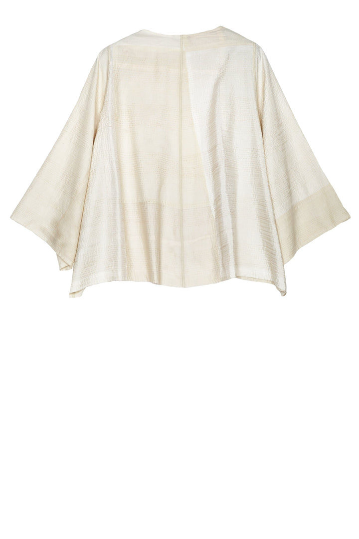 JAIPUR WHITE KANTHA BELL SHAPE JKT - jw2048-ivy -