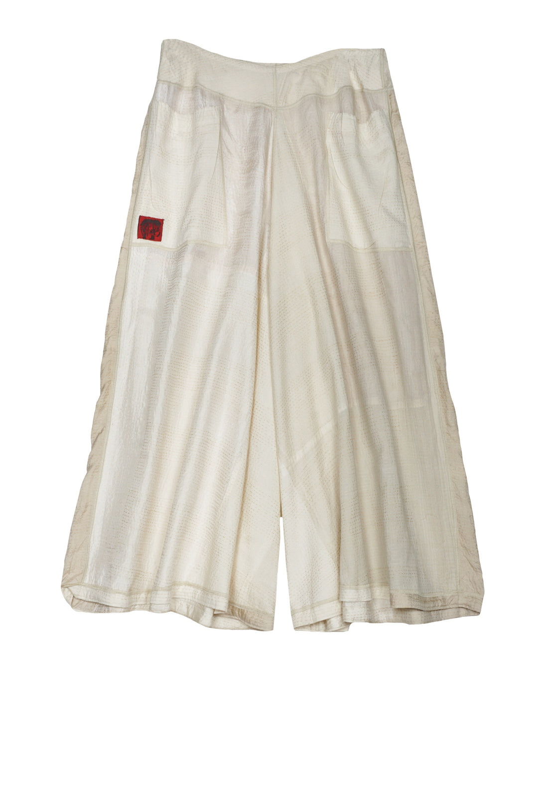 JAIPUR WHITE KANTHA WIDE LEG PANTS - jw2623-ivy -