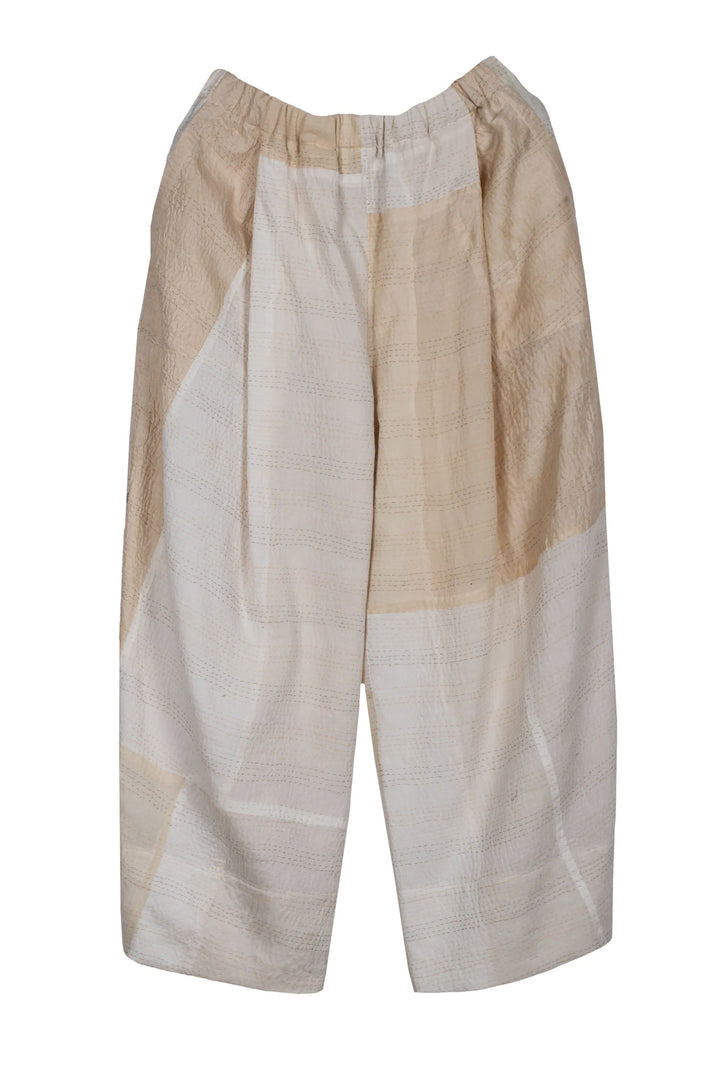 JAIPUR WHITE KANTHA BAGGY PANTS - jw2642-ivy -