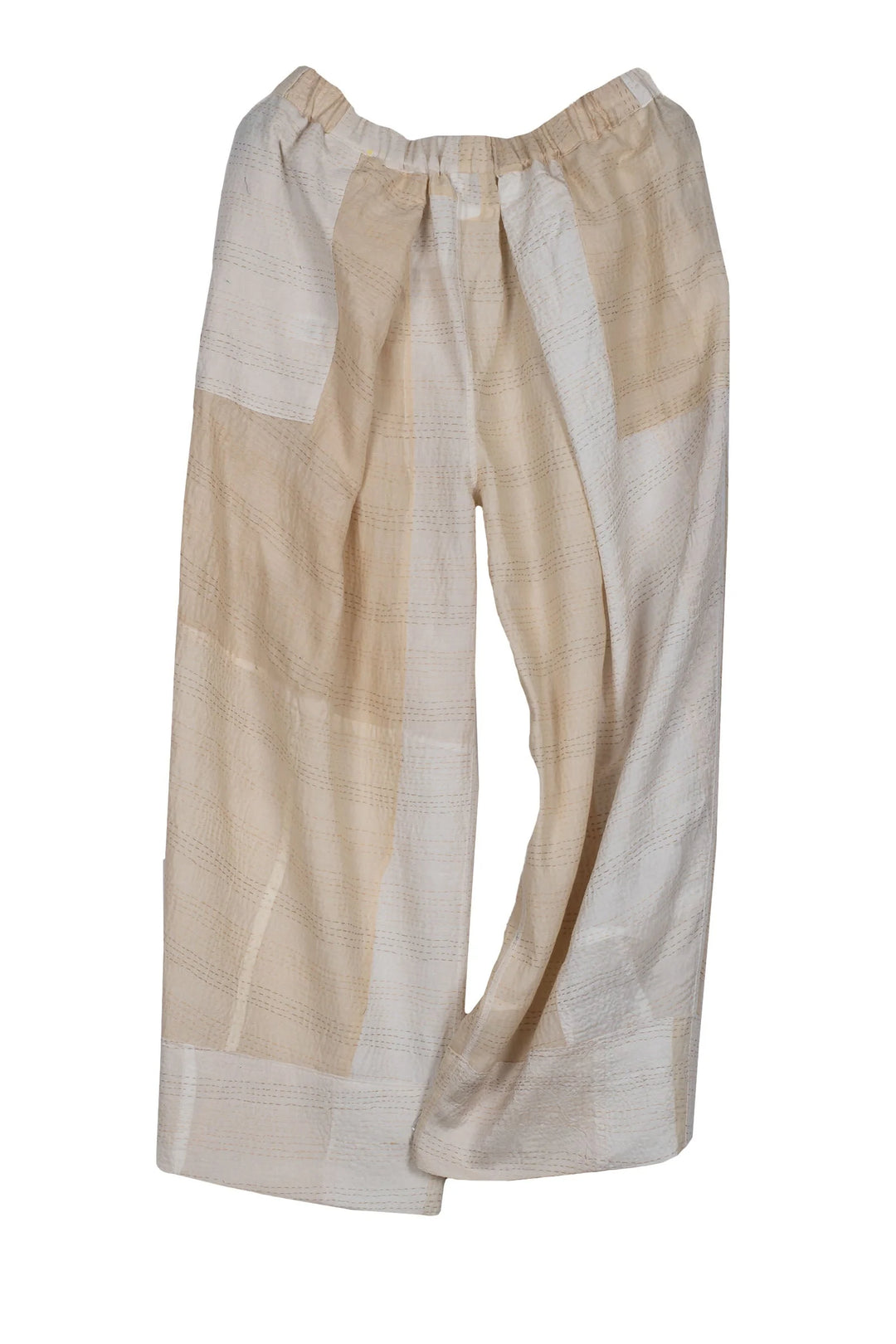 JAIPUR WHITE KANTHA BAGGY PANTS - jw2642-ivy -