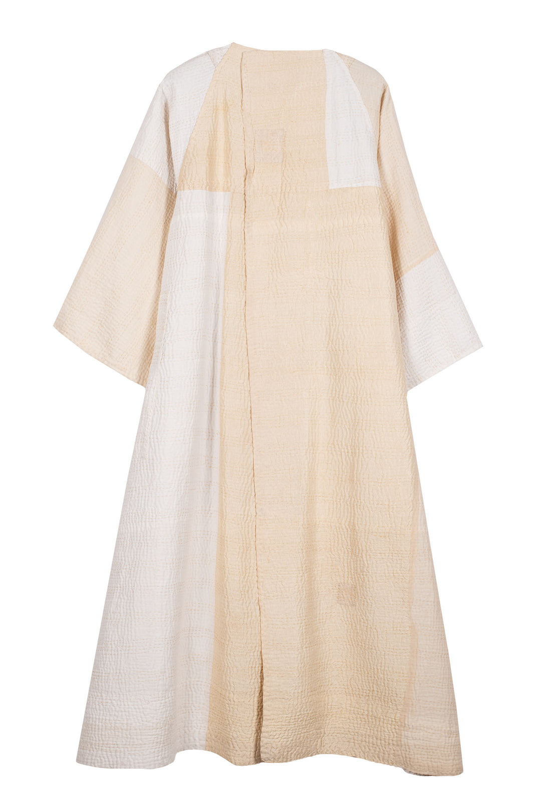 JAIPUR WHITE KANTHA KIMONO MAXI - jw4318-ivy -